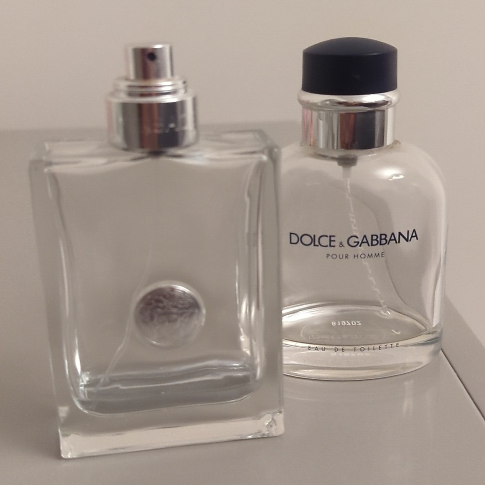 Versace Silver Clear Fragrance + Dolce Gabbana Pour Homme Almost Empty